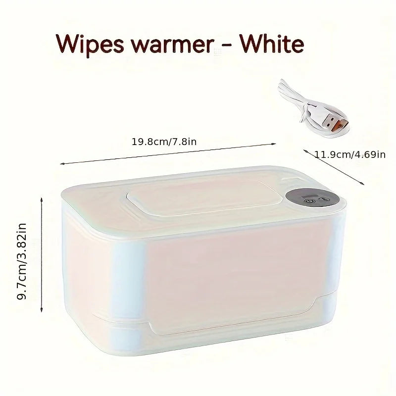 Portable Wipe Warmer Large Capacity Portable Wipe Warmer Adjustable Temperature, Electric Heating for Travel, Home, Car Use