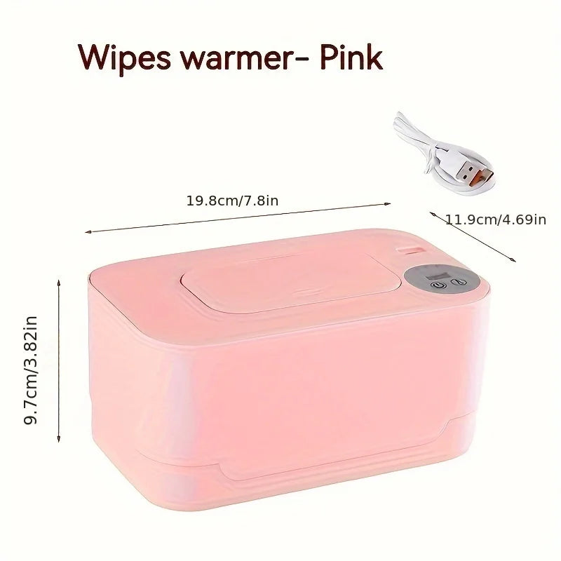 Portable Wipe Warmer Large Capacity Portable Wipe Warmer  Adjustable Temperature, Electric Heating for Travel, Home, Car Use