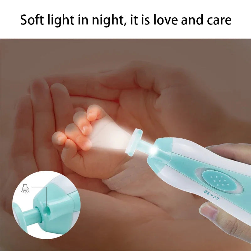 Electric Baby Nail Trimmer Kid Nail Polisher Tool Baby Care Fingernail Cutter Trimmer Multifunctional Infant Manicure Set