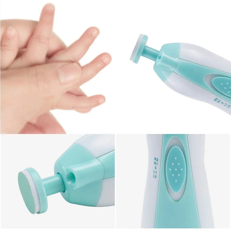 Electric Baby Nail Trimmer Kid Nail Polisher Tool Baby Care Fingernail Cutter Trimmer Multifunctional Infant Manicure Set