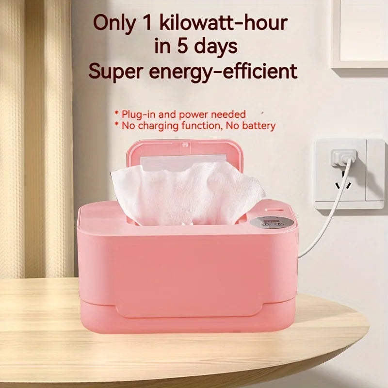 Portable Wipe Warmer Large Capacity Portable Wipe Warmer  Adjustable Temperature, Electric Heating for Travel, Home, Car Use