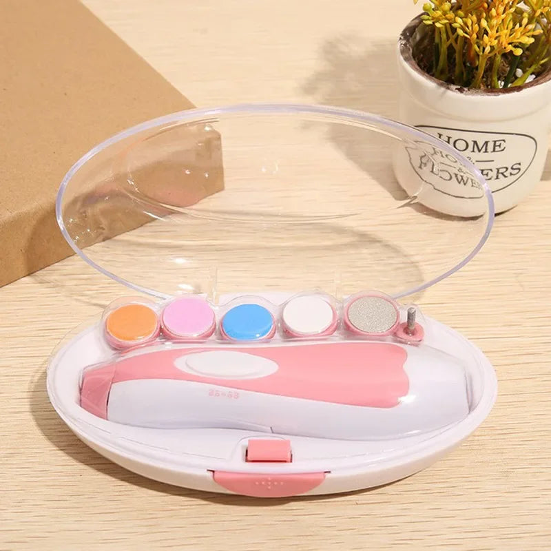Electric Baby Nail Trimmer Kid Nail Polisher Tool Baby Care Fingernail Cutter Trimmer Multifunctional Infant Manicure Set